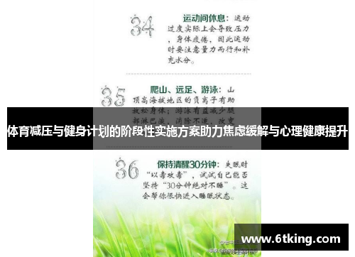 体育减压与健身计划的阶段性实施方案助力焦虑缓解与心理健康提升