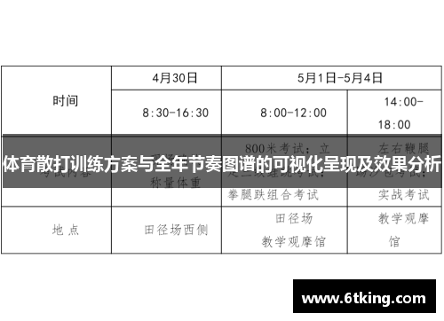 体育散打训练方案与全年节奏图谱的可视化呈现及效果分析