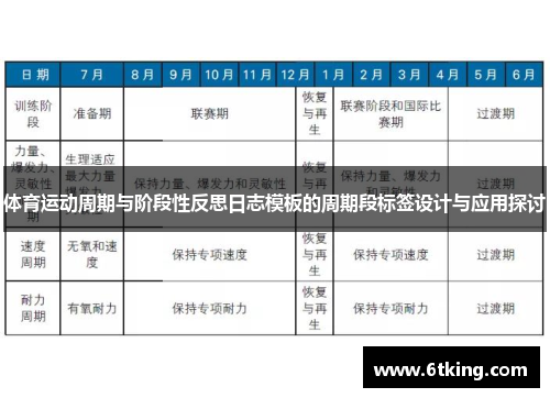 体育运动周期与阶段性反思日志模板的周期段标签设计与应用探讨